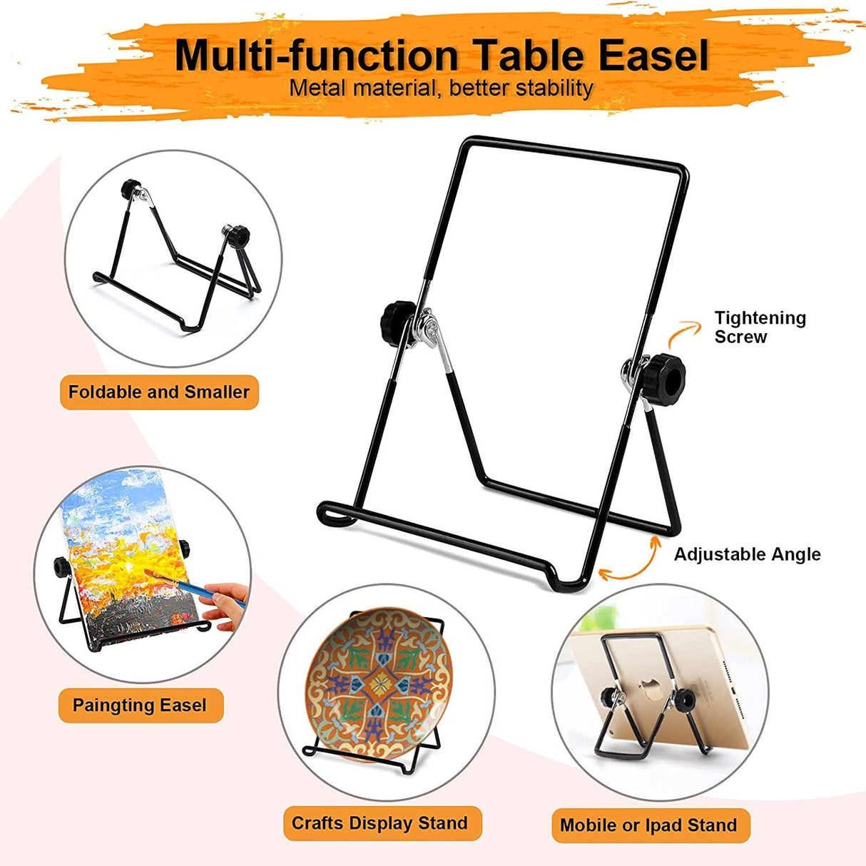 Art Paint Set for Kids, Painting Supplies Kit with 5 Canvas Panels, 8 Brushes, 12 Acrylic Paints, Multi-Function Table Easel WoodArtSupply