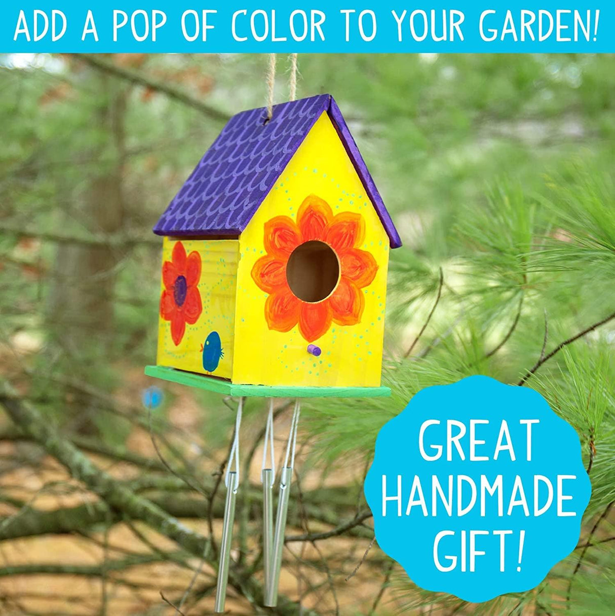 Build & Paint Your Own Wooden Bird House, DIY Birdhouse Making Arts & Crafts Painting Kit WoodArtSupply