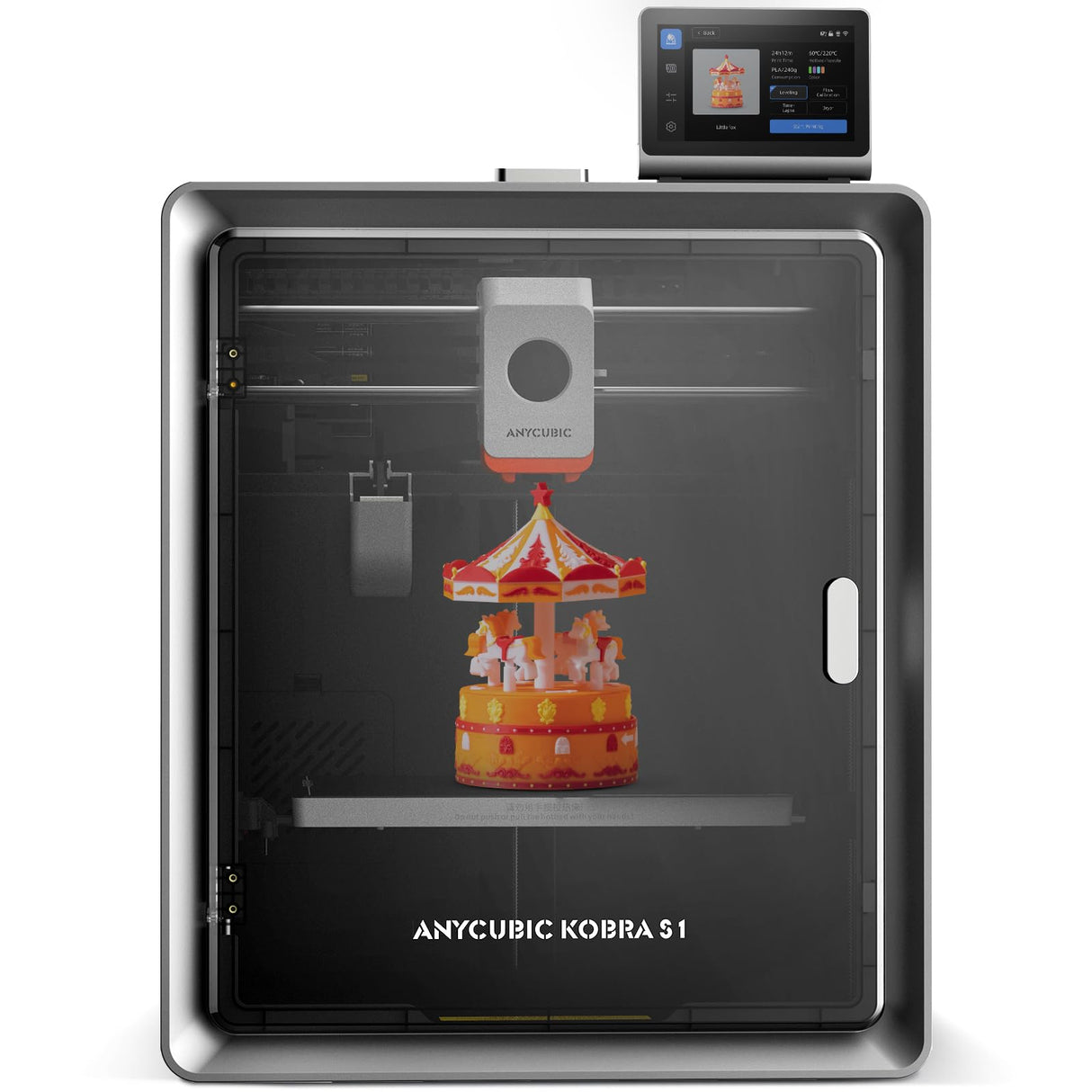 (Bundle Anycubic Kobra S1 Combo) Anycubic 3D Printer Support Multi Color Printing Max 600mm/s High Speed Printing High Precision, 9.8"x9.8"x9.8" ANYCUBIC