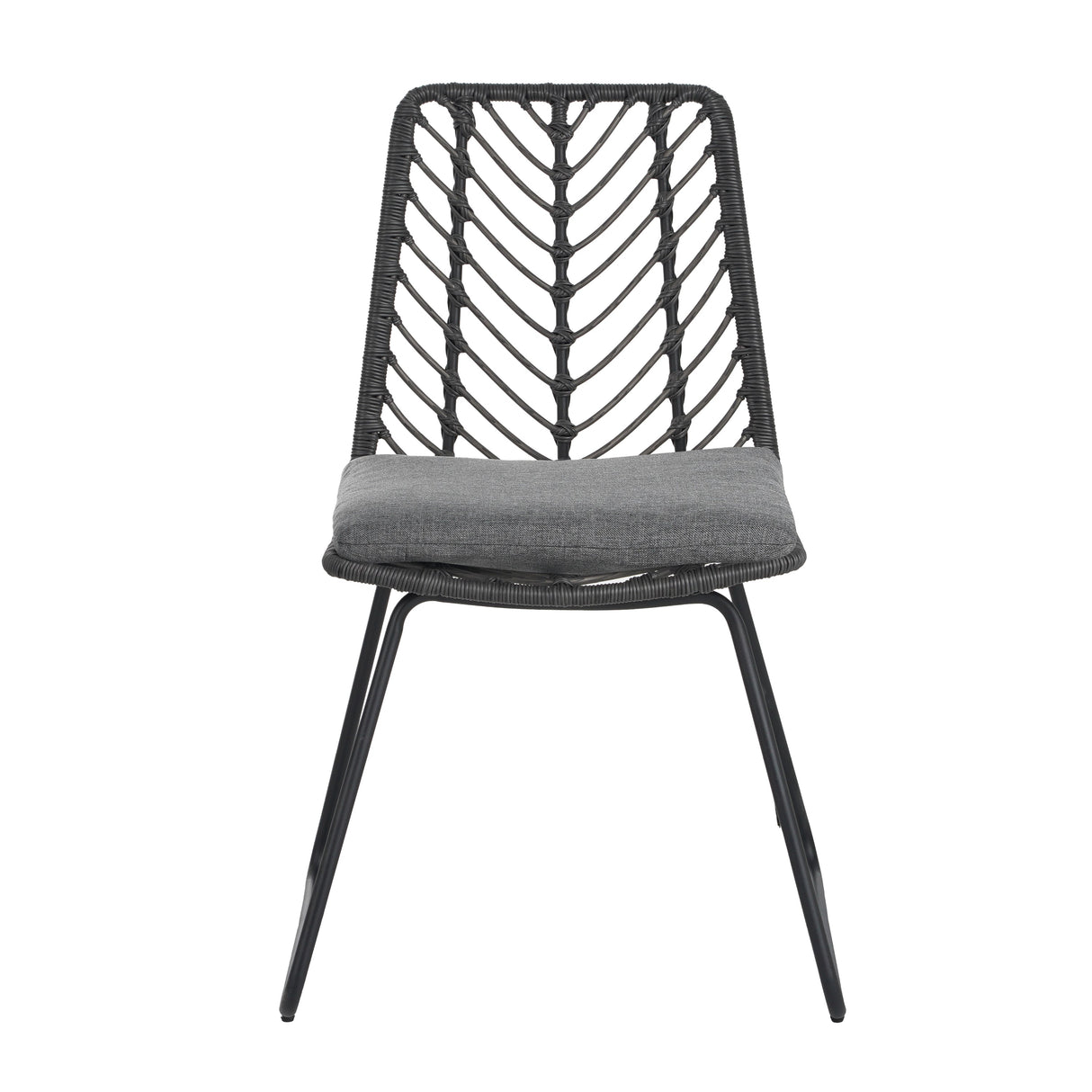 DEJA Chair 2PCS with 2 Cushions, Gray