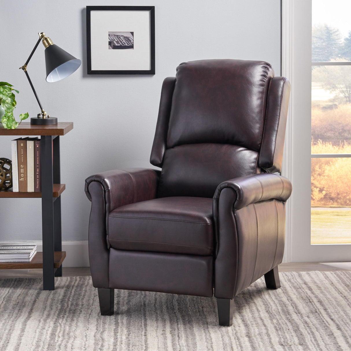 Memphis Standard Recliner Club Chair - Burgundy