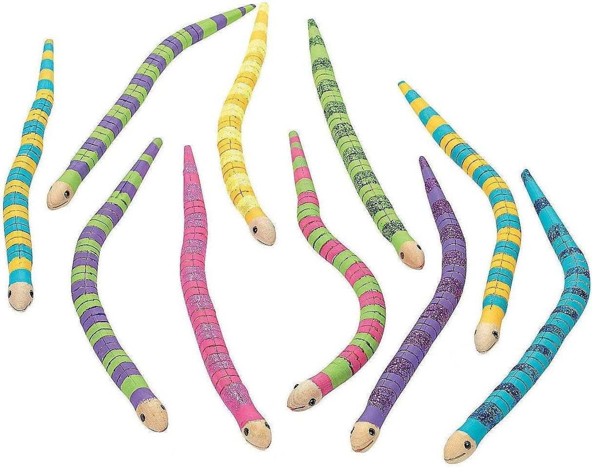 DIY Wooden Wiggly 12" Snakes (12 Pack) Arts & Crafts Unfinished Flexible Timber Wood WoodArtSupply