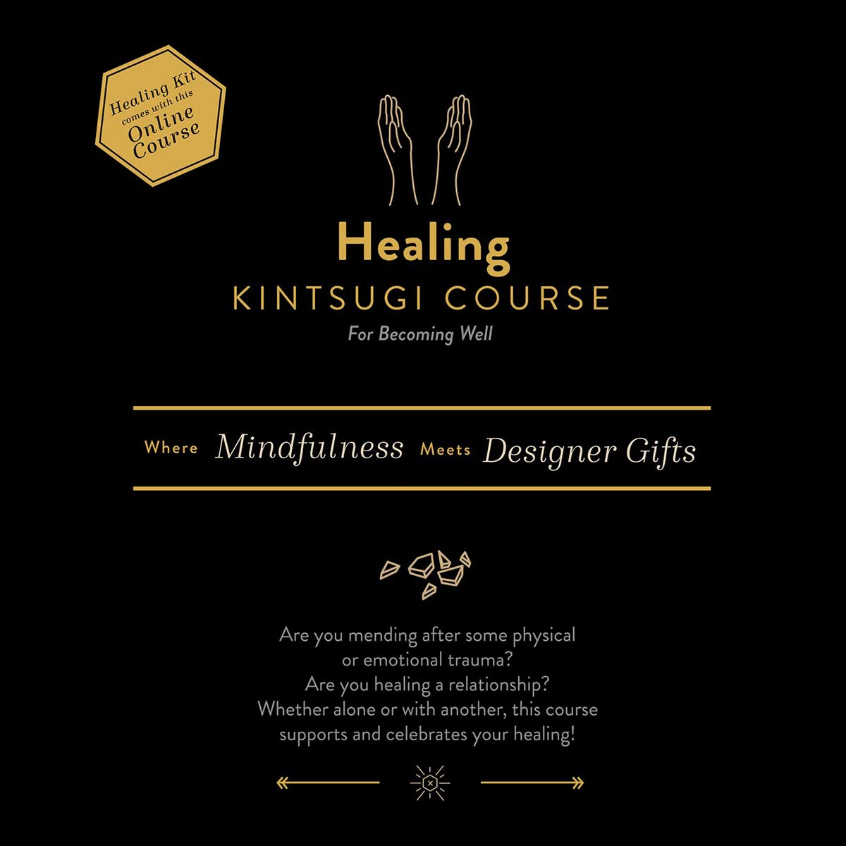 Healing Kit: Japanese Kintsugi Ceremony. Art Therapy. Unique Care Package or Forgiveness Offering. for Anyone Going Through Breakup, Divorce, Recovery, or Surgery. LIFEHONEY