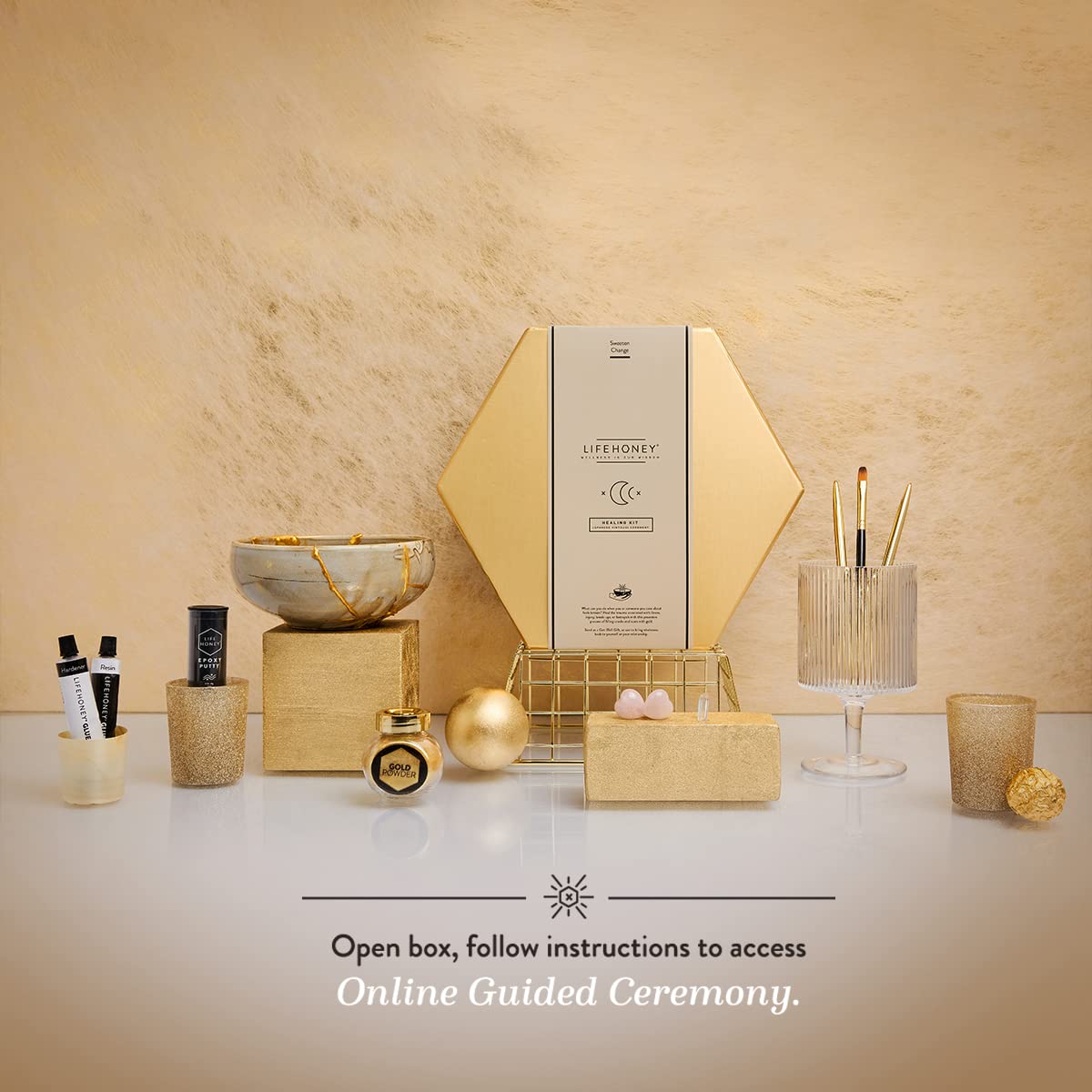 Healing Kit: Japanese Kintsugi Ceremony. Art Therapy. Unique Care Package or Forgiveness Offering. for Anyone Going Through Breakup, Divorce, Recovery, or Surgery. LIFEHONEY