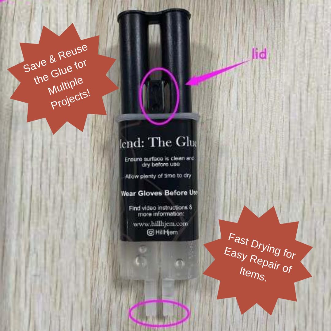 Hill Hjem Food Safe Kintsugi Repair Kit, Updated Instuctions for The Complete DIY Set for Kintsugi Pottery Restoration Includes Gold Dust, Glue, Practice Dish, Wood Sticks, Gloves, for Beginners Hill Hjem