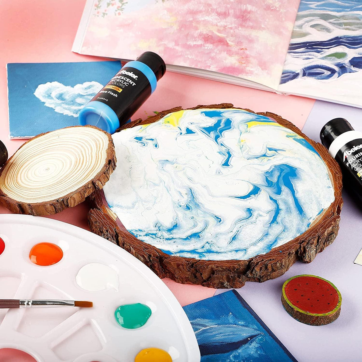 Iridescent Acrylic Paint, Set of 18 Chameleon Colors, 2 Oz/60Ml Bottles, Color-Shifting WoodArtSupply