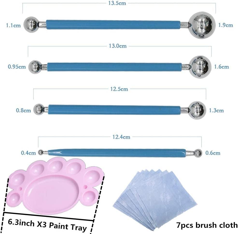 Mandala Dotting Tools Painting Kit 41Pcs Pen Stencil Ball Stylus Paint Tray WoodArtSupply