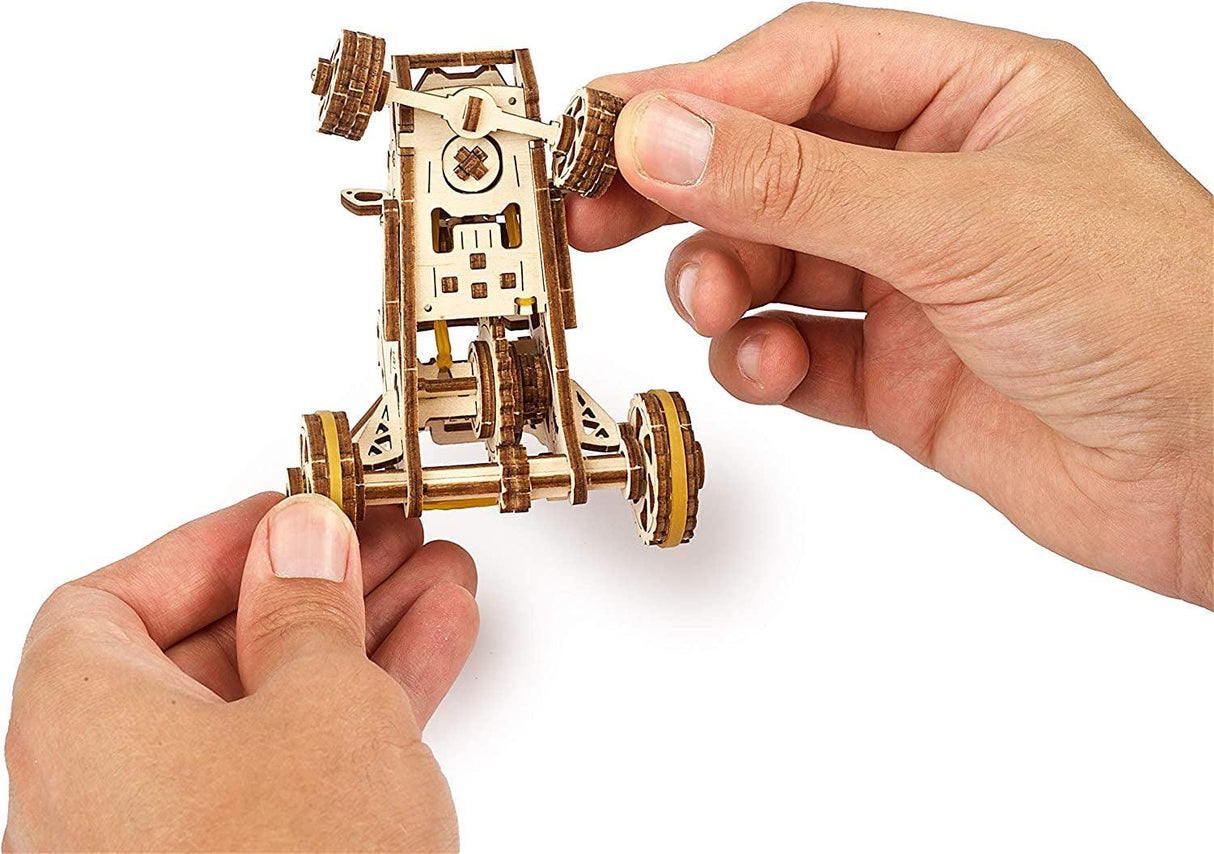 UGEARS Mini Buggy 3D Wooden Puzzle - Easy Self-Assembly Mechanical Model Kit for All Ages WoodArtSupply