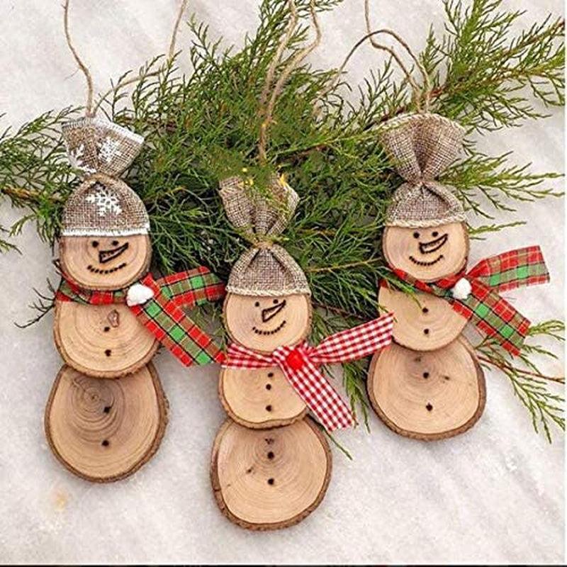 Natural Wood Slices 50 Pcs 2.4"-2.8" Craft Wood Kit Unfinished Predrilled with Hole Wooden Circles WoodArtSupply