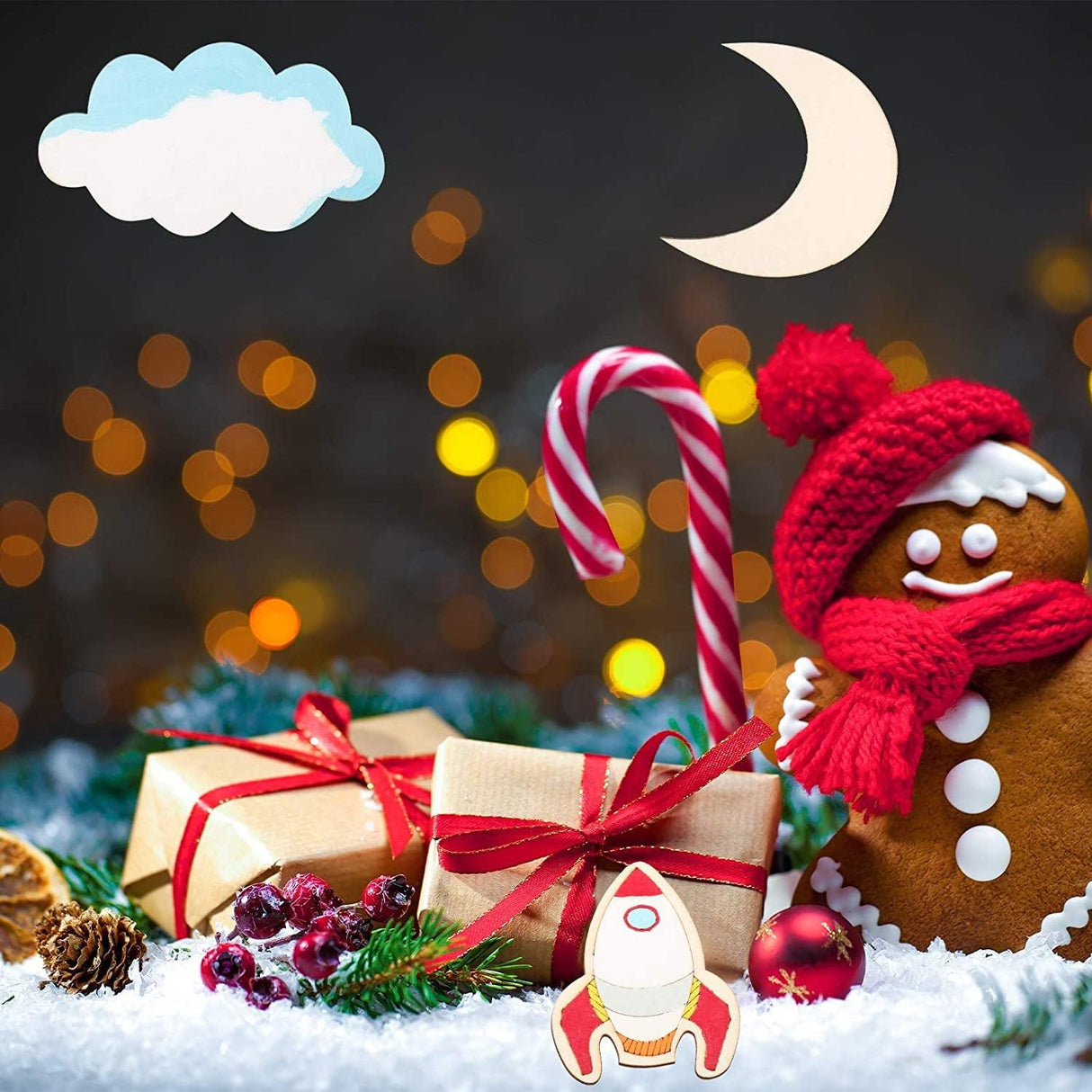 Outer Space Unfinished Wooden Cutouts Wooden Paint Crafts Decoration Kids DIY Craft Art Project 27 Pieces WoodArtSupply