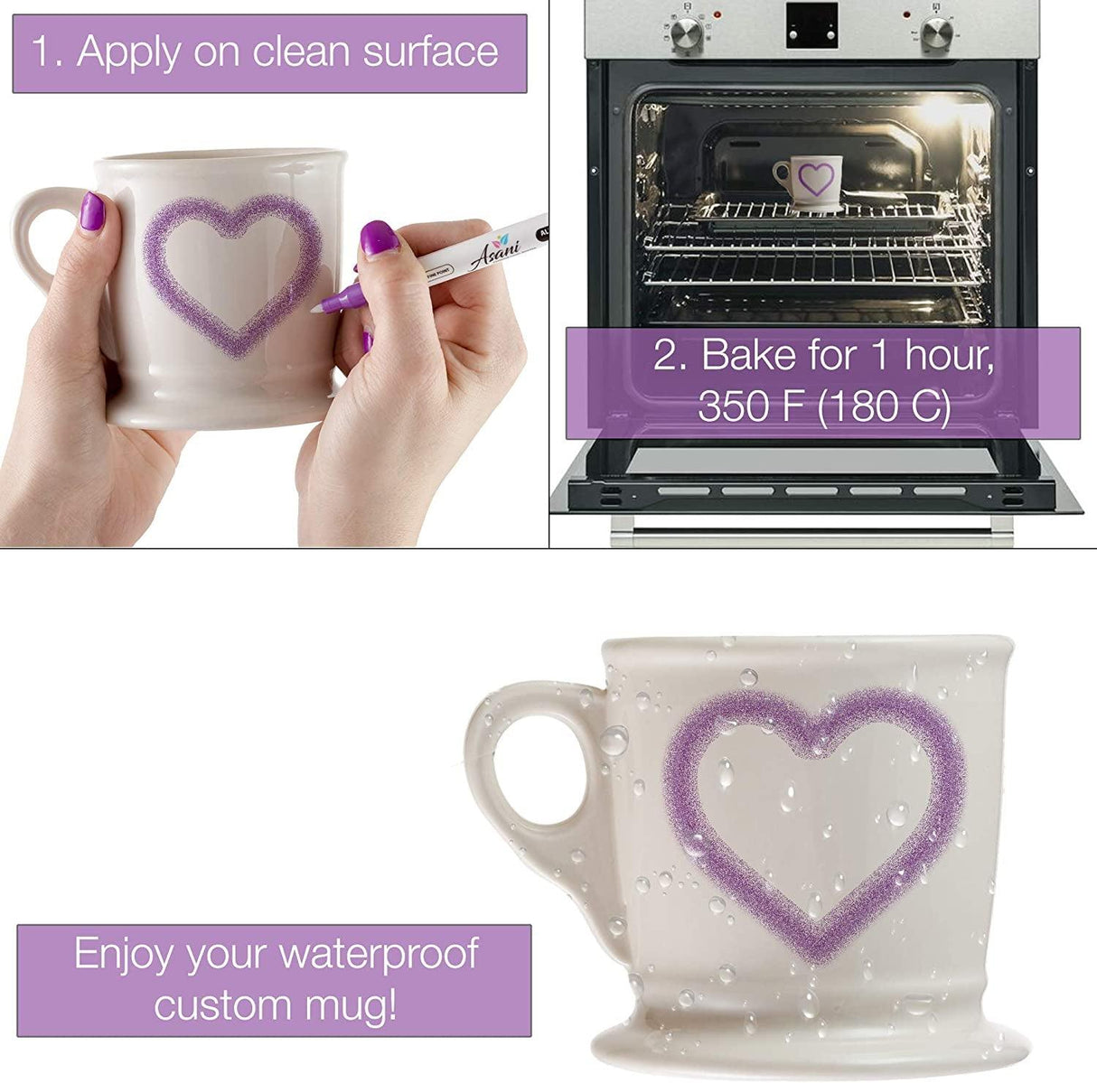 Paint Pens Acrylic Markers Set (12-Color) Rock Painting, Glass, Wood, Porcelain, Ceramic, Fabric, Paper, Kindness Rocks WoodArtSupply