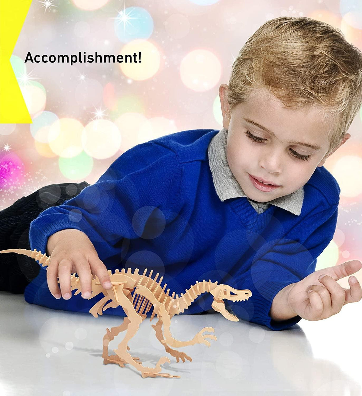 Velociraptor 3D Wooden Puzzle Kit – Engaging Craft Construction for Dinosaur Lovers WoodArtSupply