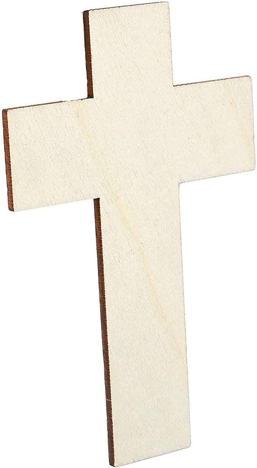 Unfinished Wood Cutout 25-Pack Cross Shaped for Wooden Craft DIY Projects, Sunday School, Church, Home 2.7 X 4.2" WoodArtSupply