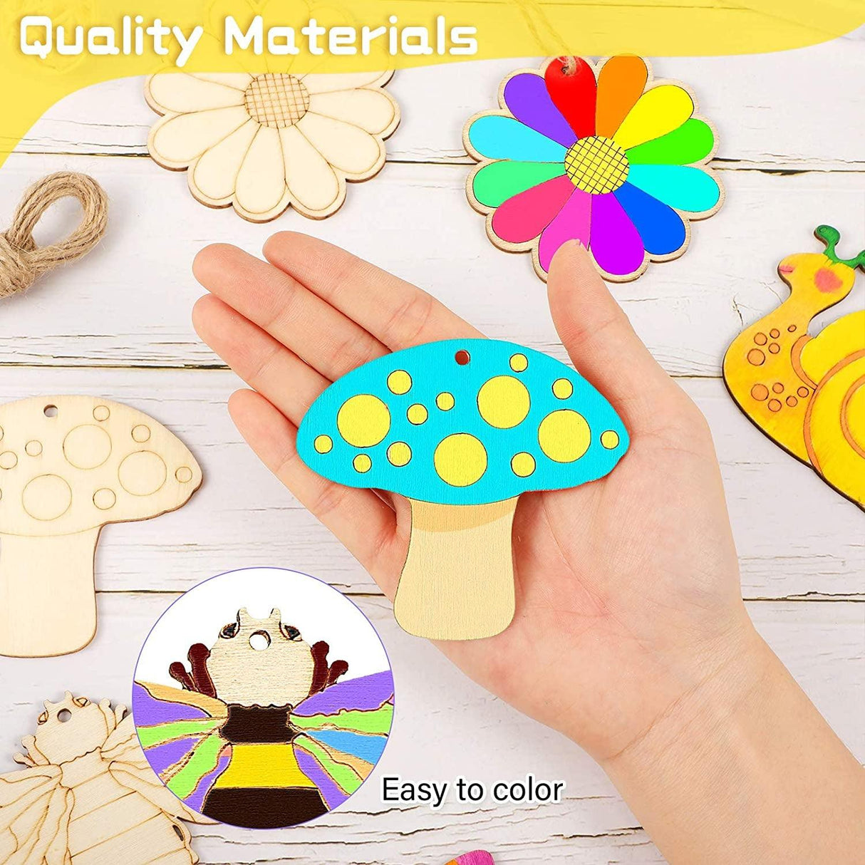 Unfinished Wooden Cutouts Butterfly Wood Slices Flower Wood Cutouts Blank Wooden Paint Crafts Kids WoodArtSupply
