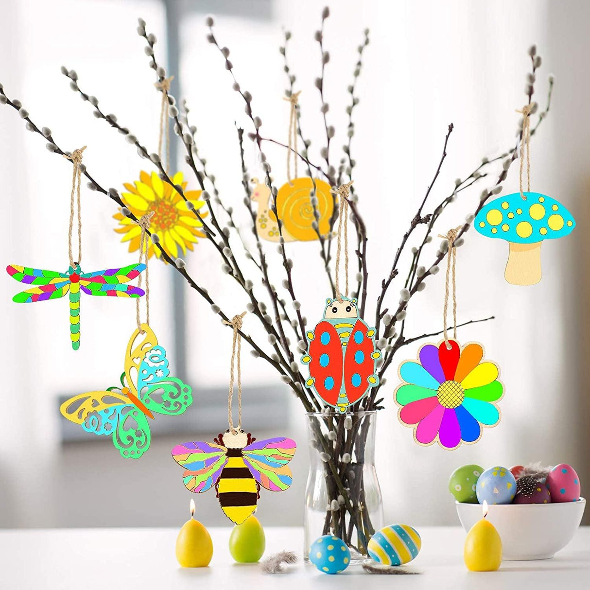 Unfinished Wooden Cutouts Butterfly Wood Slices Flower Wood Cutouts Blank Wooden Paint Crafts Kids WoodArtSupply