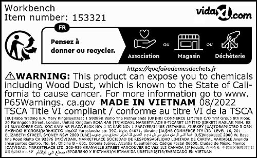 'vidaXL Solid Acacia Wood Workbench with Drawer and Vices – Ample Storage Space - Perfect for Garage, Workshop and Shed vidaXL