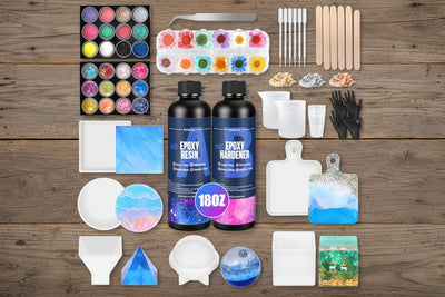 18 oz Epoxy Resin Kit with Molds for Beginners, Dried Flowers, Measuring Cups & Complete Resin Craft Supplies