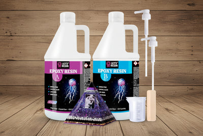 1 Gallon Crystal Clear Epoxy Resin, Bubble‑Free 1:1 Casting Resin for Art, Jewelry & Molds