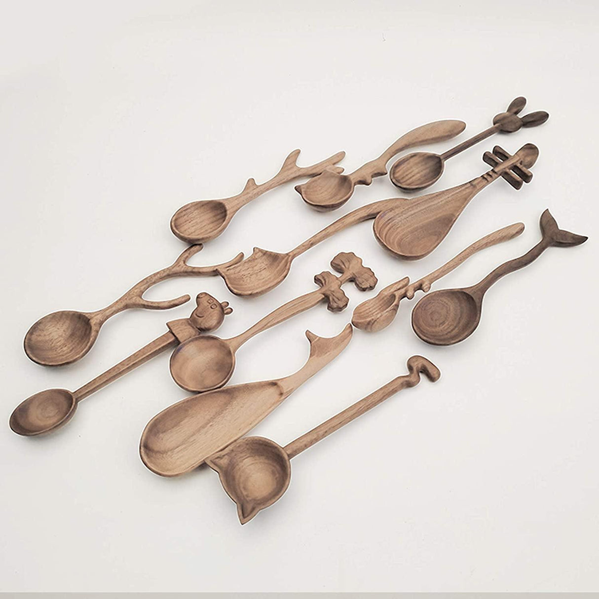 Wood Carving Spoon Blank Wood Unfinished Wooden Craft Whittling Kit Whittler (5 Pack) WoodArtSupply