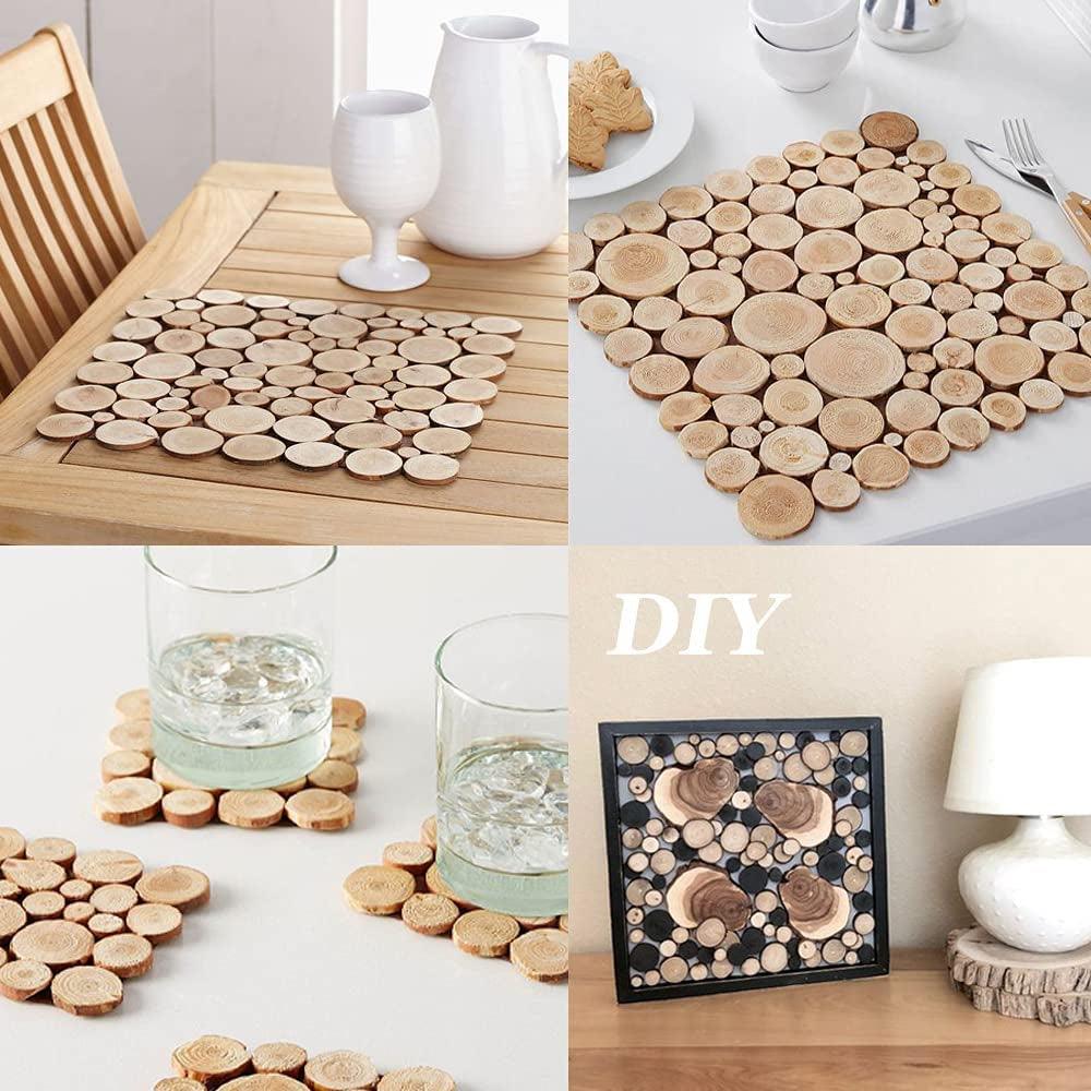 Wood Slices Tiny Log Slices Unfinished Natural 100Pcs Kids Crafts Painting Toys DIY Wedding Home Centerpieces 1.5-2.5Cm WoodArtSupply