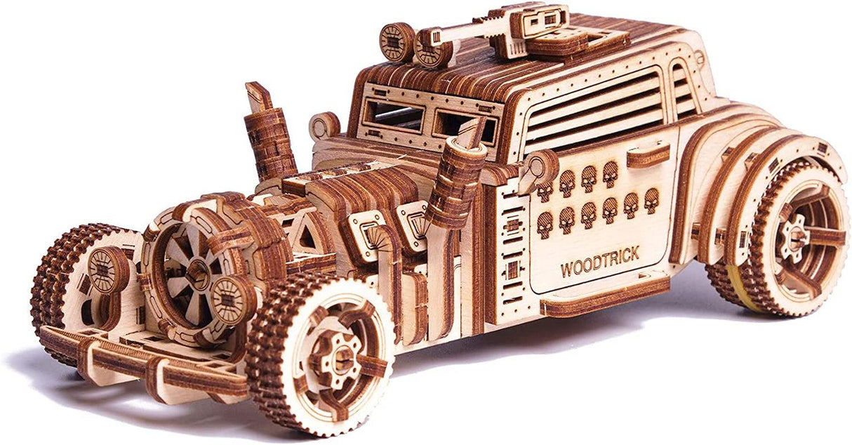 Wood Trick Apocalyptic 3D Wooden Model Car Kit - Build & Ride Up to 26 Feet WoodArtSupply
