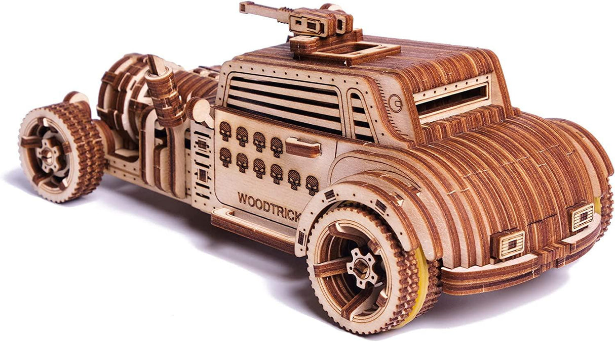 Wood Trick Apocalyptic 3D Wooden Model Car Kit - Build & Ride Up to 26 Feet WoodArtSupply