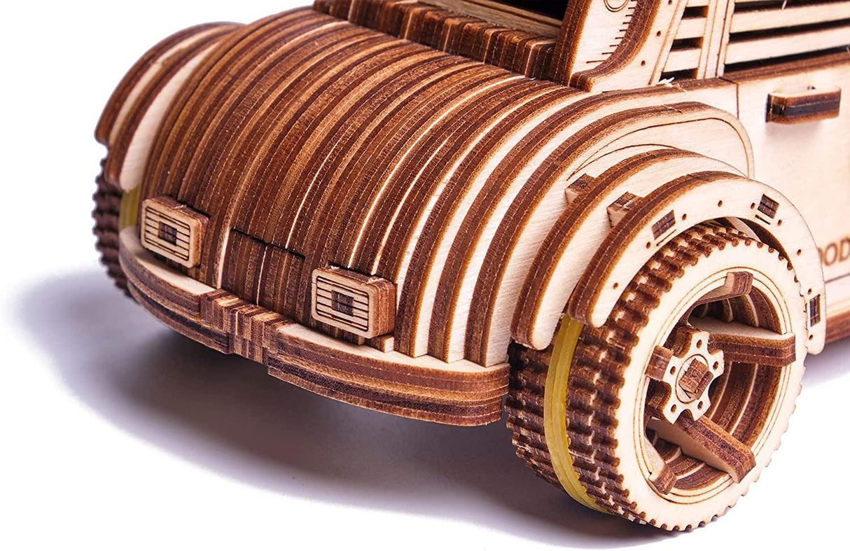 Wood Trick Apocalyptic 3D Wooden Model Car Kit - Build & Ride Up to 26 Feet WoodArtSupply