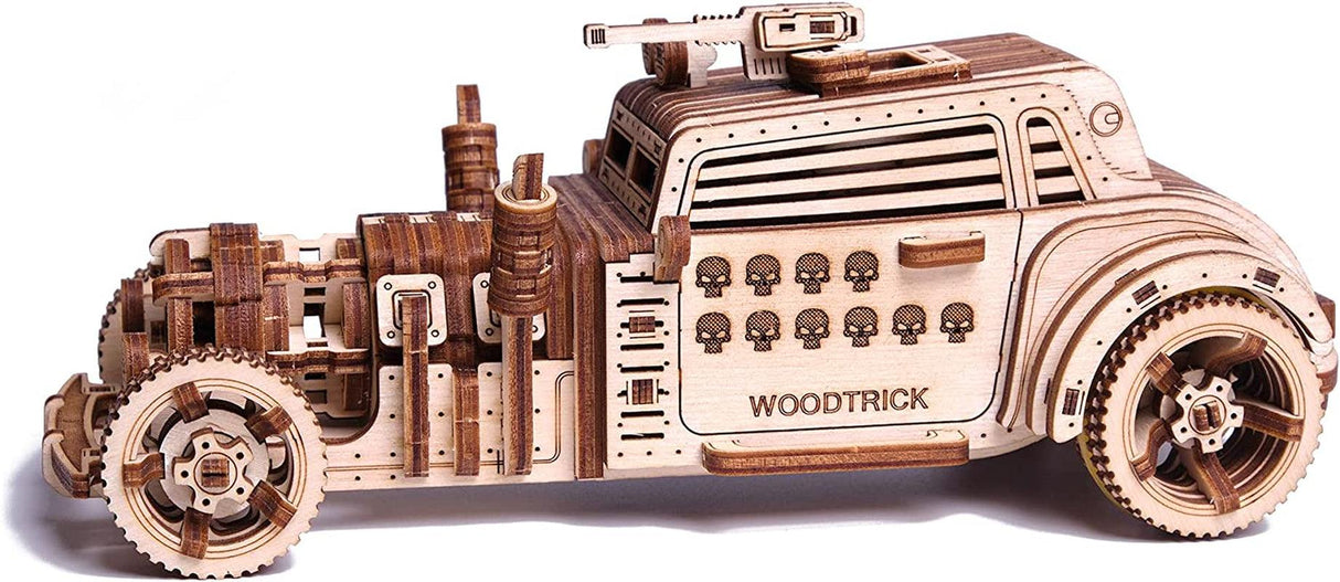 Wood Trick Apocalyptic 3D Wooden Model Car Kit - Build & Ride Up to 26 Feet WoodArtSupply