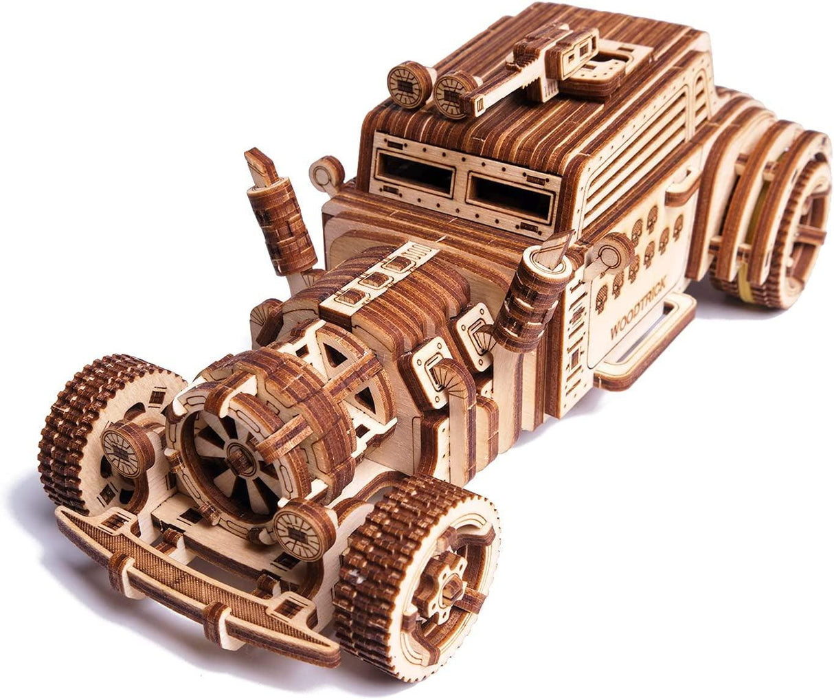 Wood Trick Apocalyptic 3D Wooden Model Car Kit - Build & Ride Up to 26 Feet WoodArtSupply