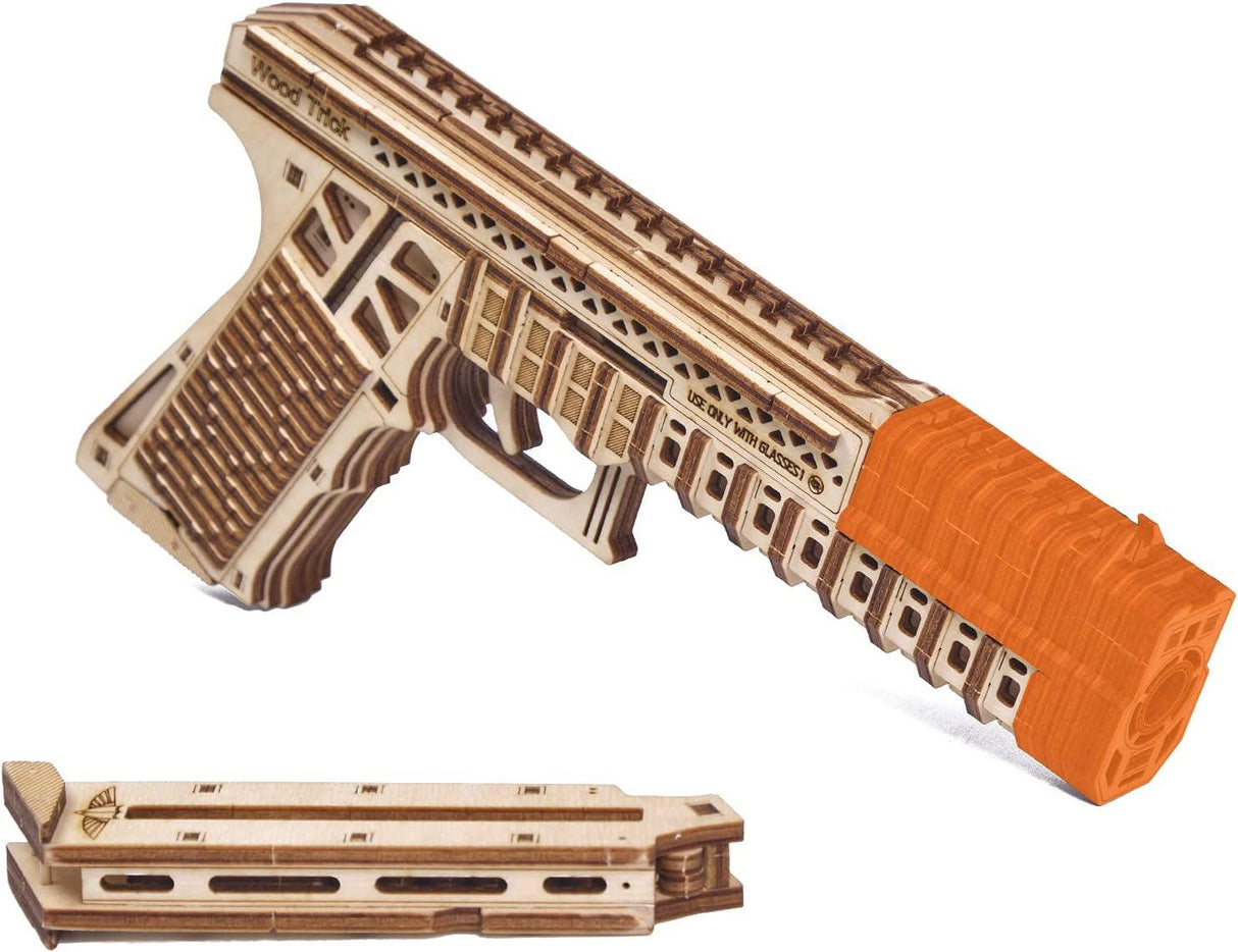 Wood Trick Defenders Gun 3D Wooden Puzzle - Interactive Toy for All Ages WoodArtSupply