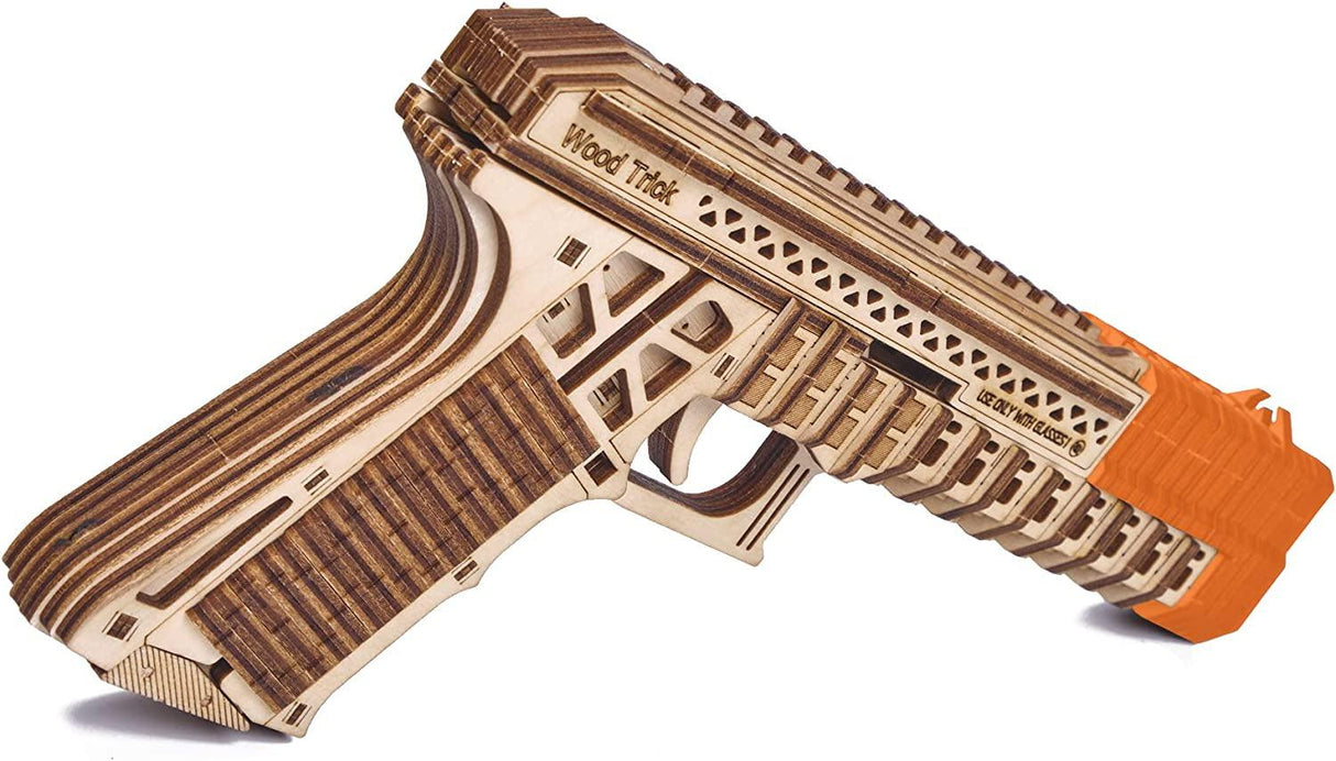 Wood Trick Defenders Gun 3D Wooden Puzzle - Interactive Toy for All Ages WoodArtSupply