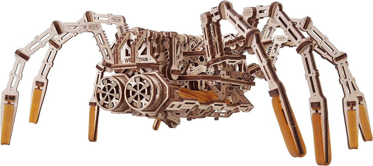 Wood Trick 3D Wooden Mechanical Spider Puzzle - Scuttles Up to 7 Feet WoodArtSupply
