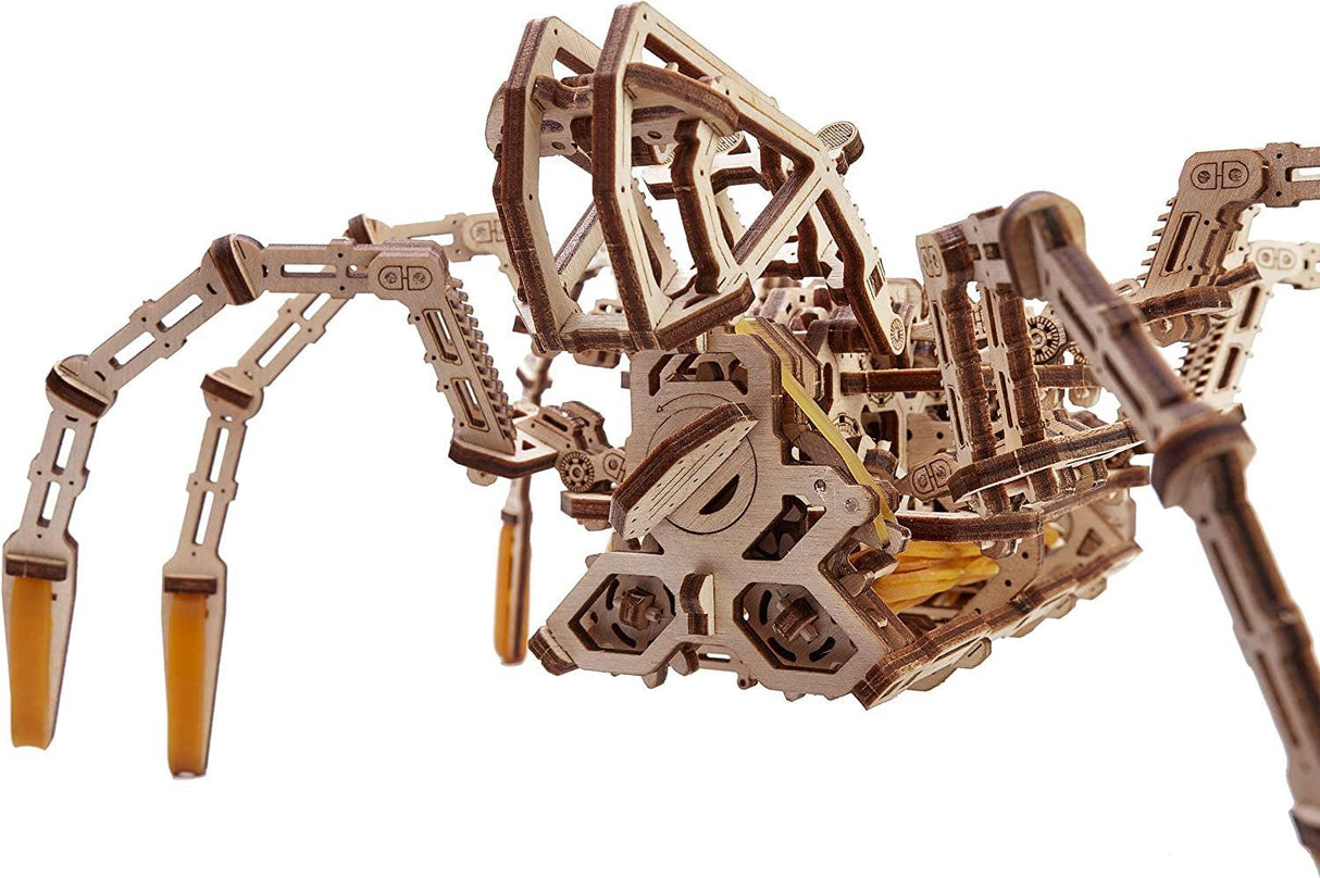 Wood Trick 3D Wooden Mechanical Spider Puzzle - Scuttles Up to 7 Feet WoodArtSupply