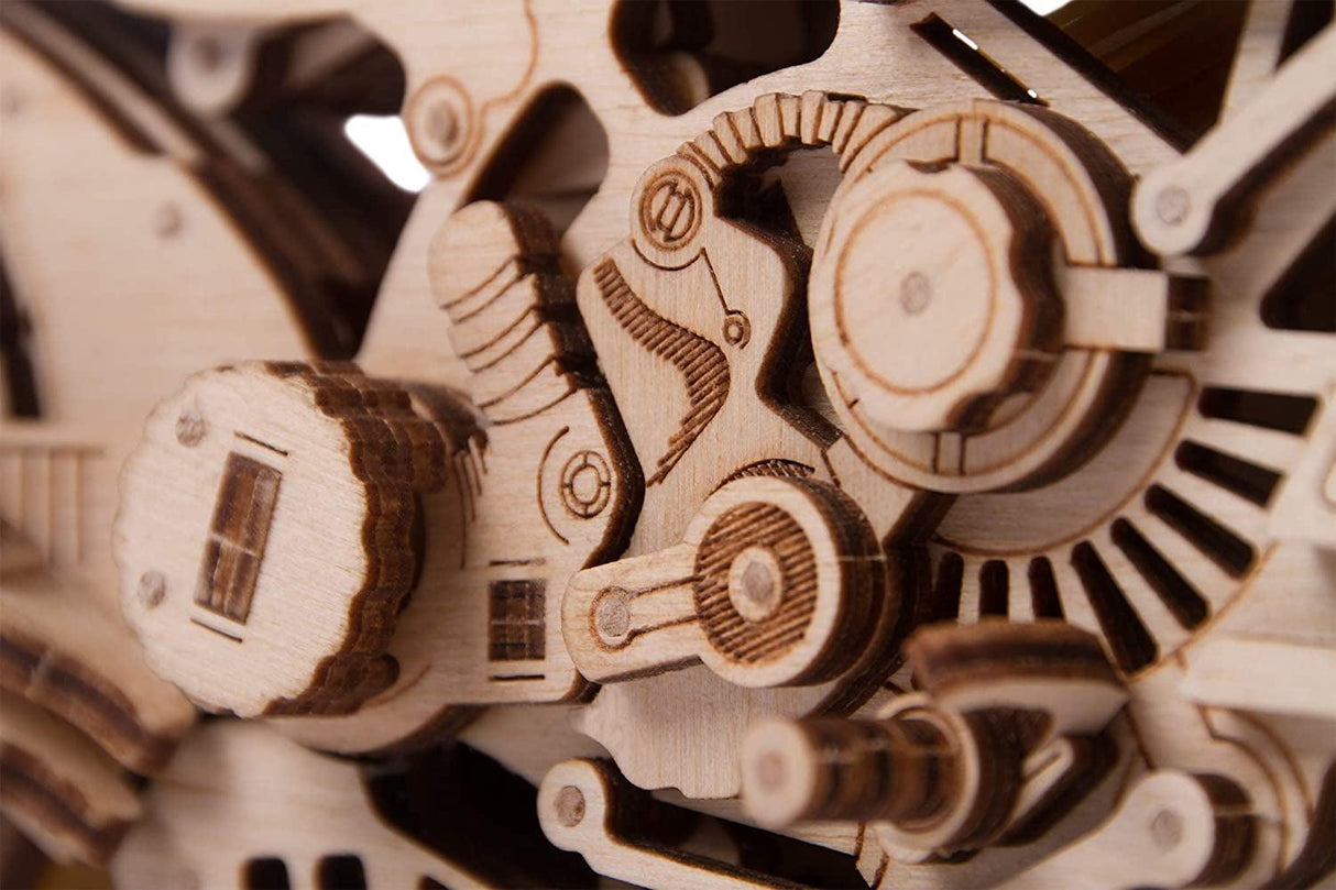 Wood Trick Eco-Friendly Rubber Band Motor Motorcycle Model Kit - 3D Wooden Puzzle (10x4 inches) WoodArtSupply