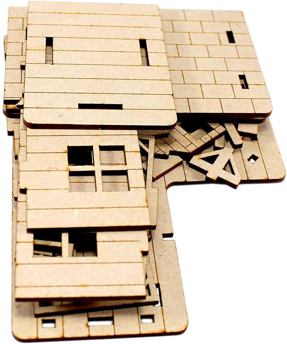 StonKraft Beach House Wooden 3D Puzzle Kit - DIY Home Decor & Construction Toy WoodArtSupply