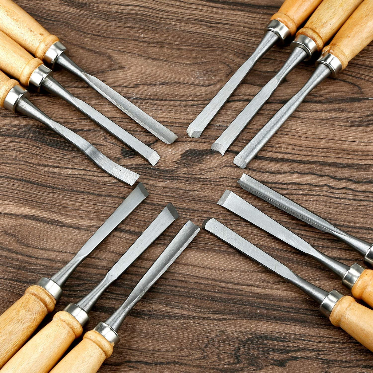 24Pcs Wood Carving Chisel Set Wood Carving Kit Including Small and Large Size Wood Carver Set WoodArtSupply