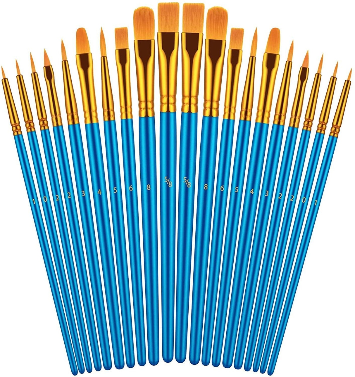 Paint Brushes Set, 20 Pcs Paint Brushes for Acrylic Painting, Oil Watercolor Acrylic Paint Brush WoodArtSupply