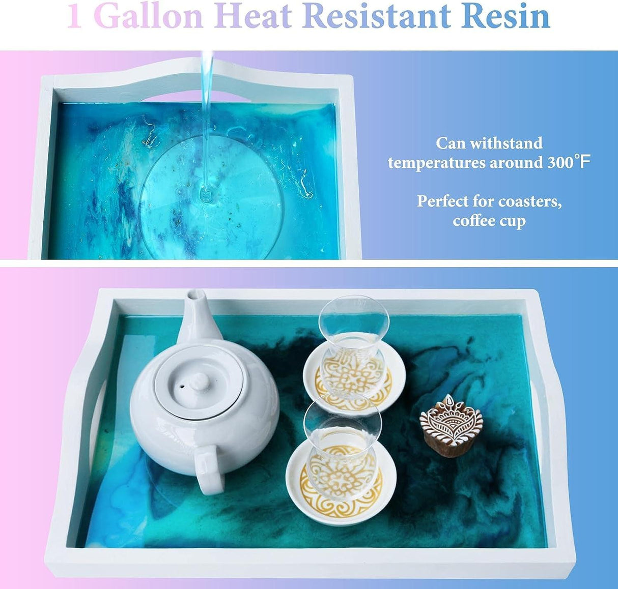 Epoxy Resin 1 Gallon - Crystal Clear Epoxy Resin Kit - Self-Leveling, High-Glossy, No Yellowing, No Bubbles Casting Resin Perfect for Crafts, Table WoodArtSupply