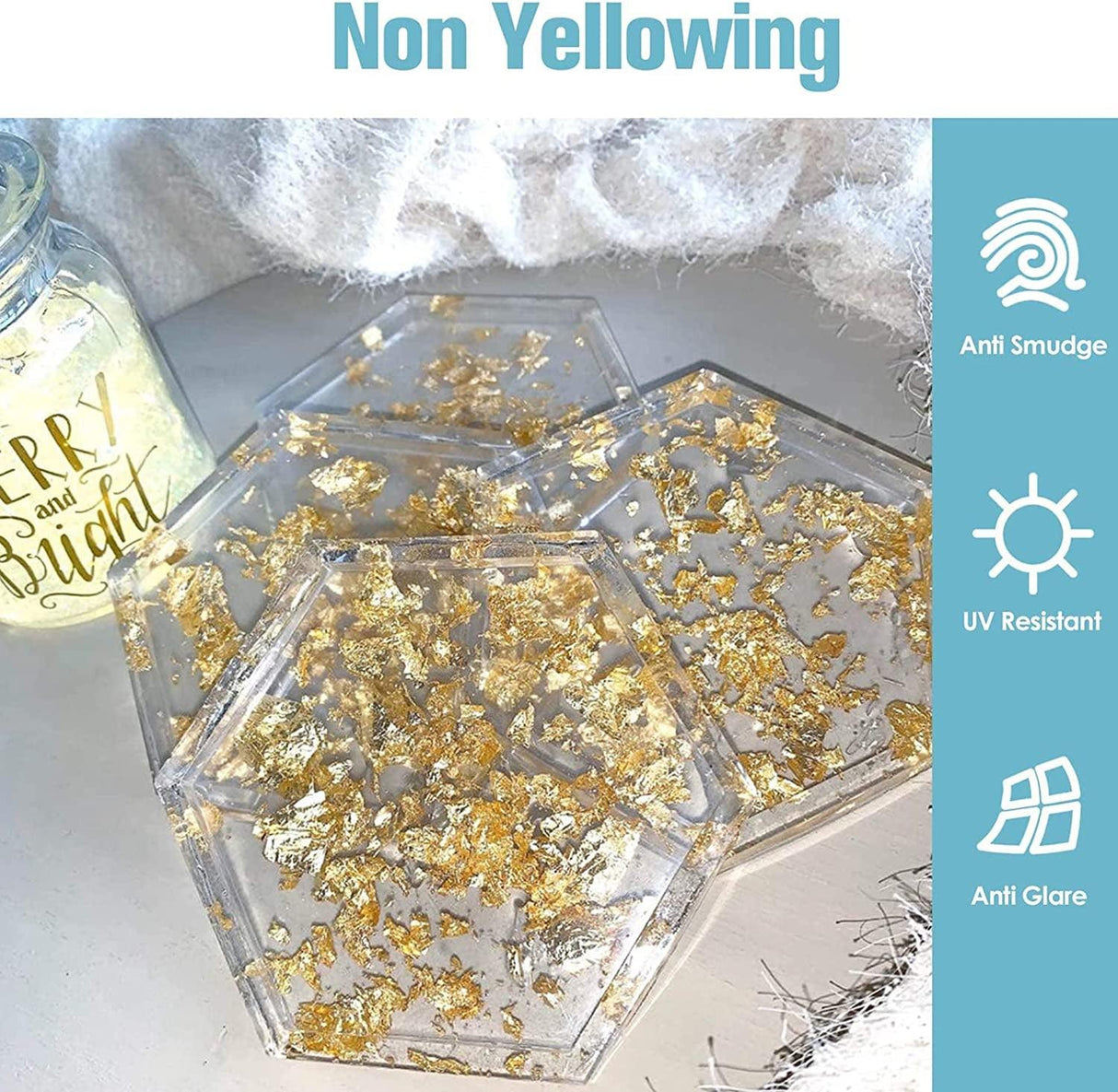 16Oz Premium Clear Epoxy Resin Kit Casting and Coating for River Table Tops, Art Casting Resin,Jewelry Projects, Diy,Tumbler Crafts, Molds, Art WoodArtSupply