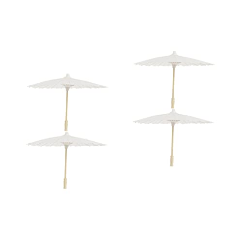 ABOOFAN 4 pcs chinese dance umbrella Unfinished Umbrella white paper umbrellas white parasol bulk paper towels by the case Hand Painting Umbrella ABOOFAN