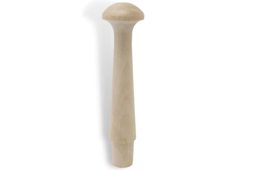 3-1/2 Inch Shaker Pegs with 5/8 Inch Tenon - 10-Pack - Unfinished Hardwood Birch Wooden Hooks, for Coat Wall Racks, Towel Hanging, Cups or Mugs - Use Balsam Point Workshop