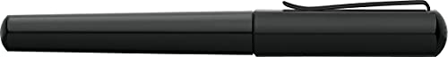 FABER-CASTELL 150572 Faber Castel Fountain Pen, EF, Extra Fine Point, Hexa, Black Matte, Dual Use, Genuine Imported Faber-Castell