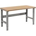 Global Industrial Adjustable Height Shop Top Safety Edge Work Bench, 72" W X 36" D, Gray Global Industrial
