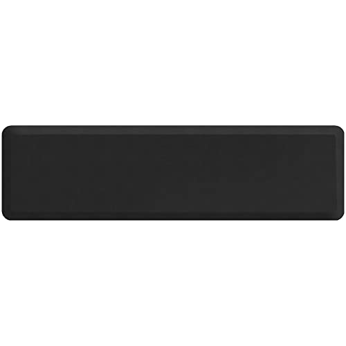 GelPro Anti-Fatigue Nonslip 1/2" Thick Hard Floor Utility Mat for Garage, Patio and Kitchen, 20" x 72", Leather Grain Black GelPro