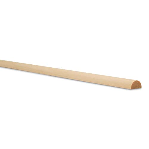 Split Wood Dowel Rods 12-inch x 1/2-inch, Pack of 50 Unfinished Fluted Molding Trim for DIY & Dowel Feature Wall, by Woodpeckers Woodpeckers