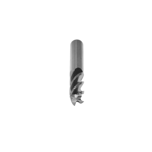Square End Mill JESTUOUS Carbide 4 Spiral Flute Drill Bits 1/4" Shank Dia.1" Cut Length for Milling Metal,1 Piece JESTUOUS