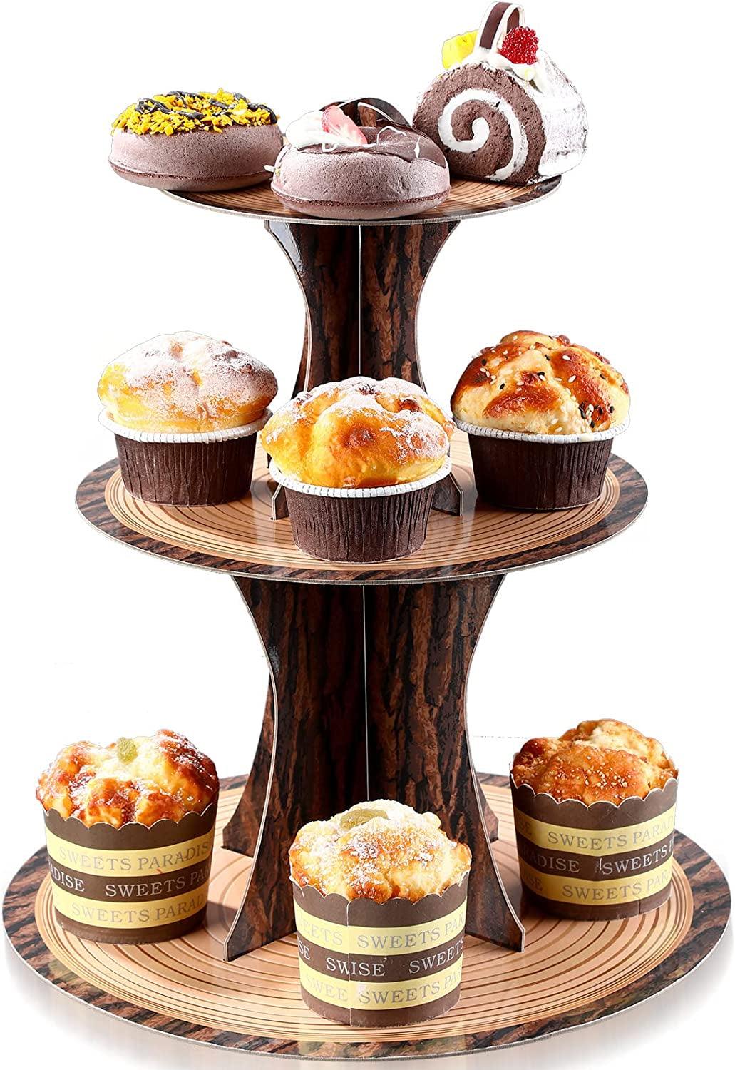  3 Tiers Cupcake Stand Cardboard Cake Stand Dessert