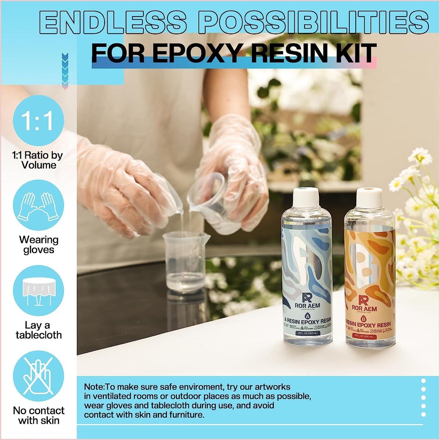 Clear Epoxy Resin Kit - Epoxy Resin 2 Kit Casting and Coating Resin Supplies 2 Part Epoxy Resin - WoodArtSupply