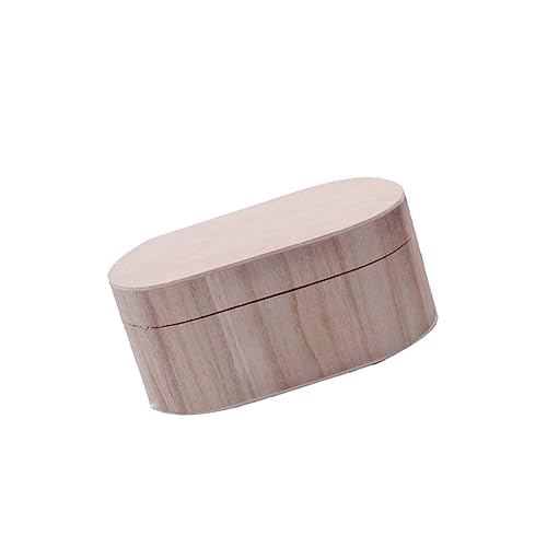 COHEALI Unfinished Wooden Case Small Wooden Jewelry Case Square Wood Case Wooden Jewelry Organizer Storage Case Bamboo Manual Box COHEALI