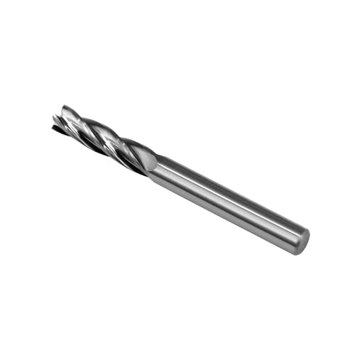 Square End Mill JESTUOUS Carbide 4 Spiral Flute Drill Bits 1/4" Shank Dia.1" Cut Length for Milling Metal,1 Piece JESTUOUS
